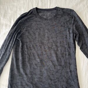 Lululemon Mesh Long Sleeve top in perforated camo pattern
